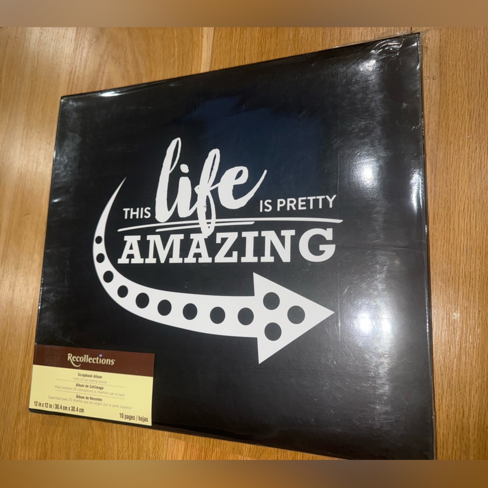 Recollections Black and White Scrapbook Album